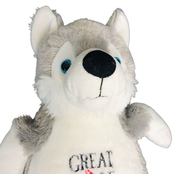 2016 Fiesta Great Wolf Lodge Plush Wolf Stuffed Animal 17" Zipper Back - Picture 3 of 10